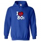 I Love The 80s Unisex Vintage Kids and Adults Pullover Hooded Sweatshirt